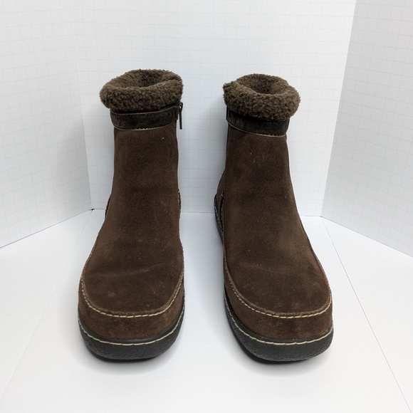 Lands' End Sherpa Lined Suede Ankle Boot 9.5 Women - Picture 4 of 8